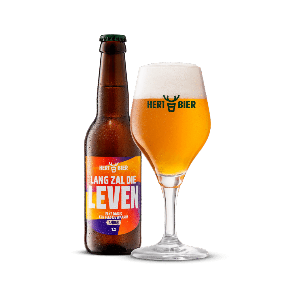 Fles bier met glas