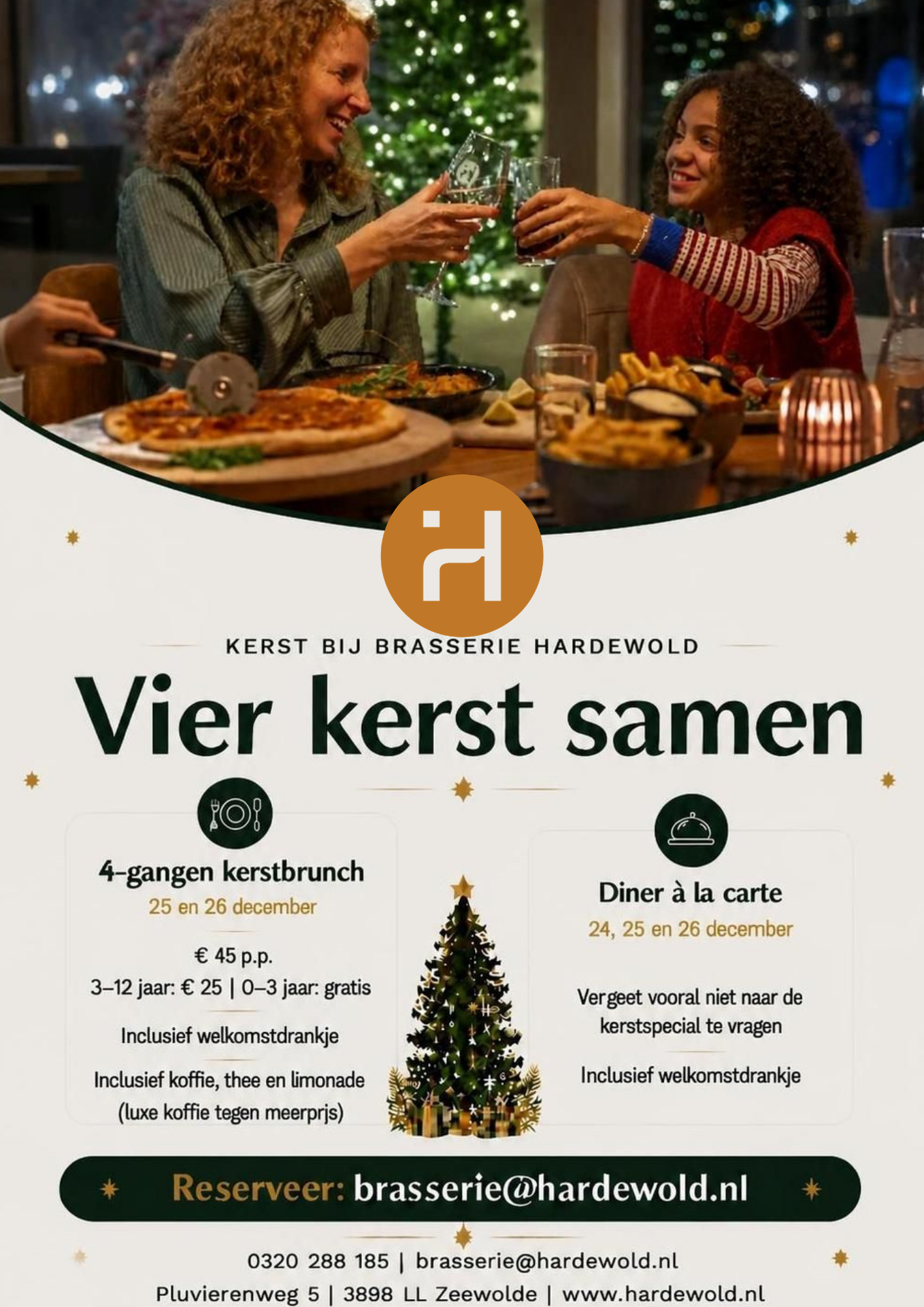 Kerstflyer Harderwold Kerstbrunch Familie Kerst Vieren Zeewolde 2026