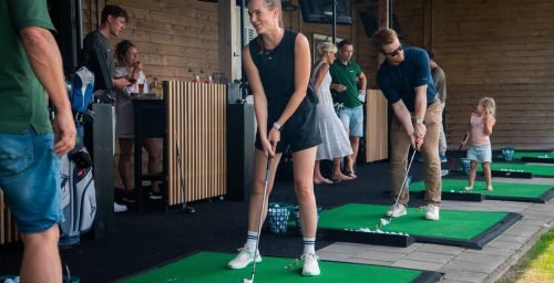 gezellig op de driving range